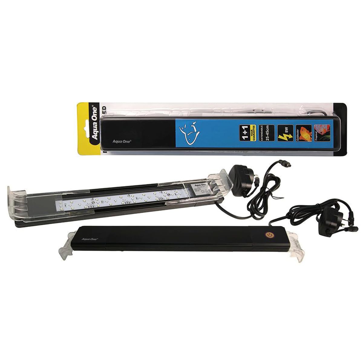 Aquaone Blue,White,Red Aqua One Reflector Mini Touch Led 8W Suit 25 To 45Cm Aquarium