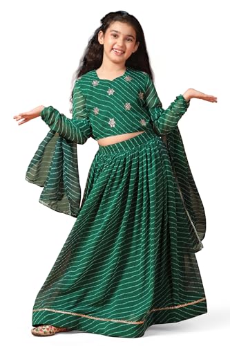 Image of Fashion Dream Girl Georgette Readymade Lehenga Choli With Dupatta