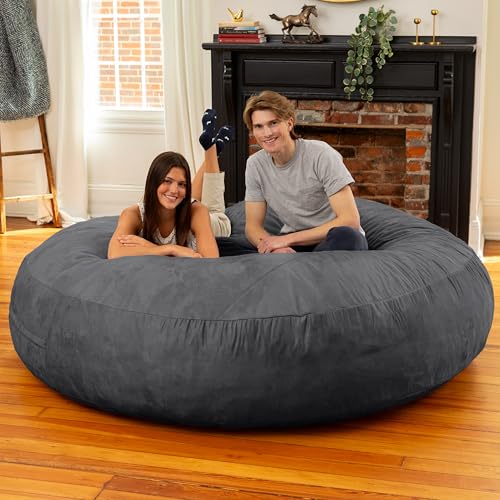 Image of Jaxx 6 Foot Cocoon - 2-in-1 Convertible Bean Bag Bed & Large Bean Bag Chair for Adults, Black