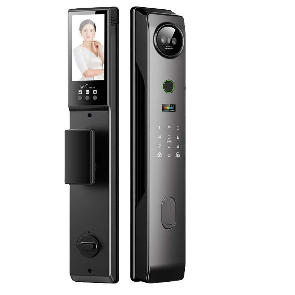 Okos Smart Face-id Door Lock | Model_K300, 6 Ways Unlocking methode -Face ID, Fingerprint, PIN, App Control, RFID Card, Manual Key | Wi-Fi 2.4GHz | 6068 Morties | Ok_K300.-image-2