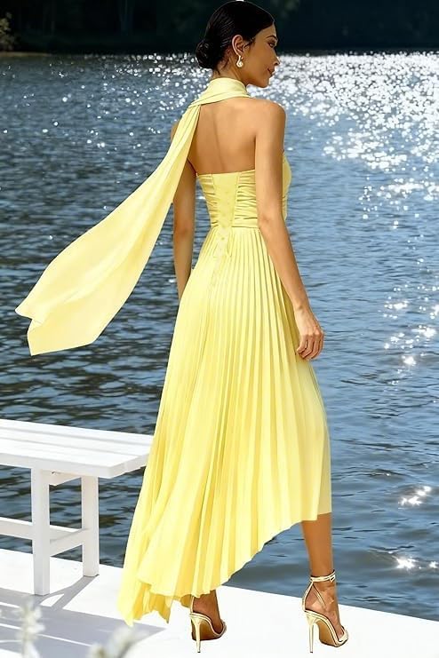 Pleated Strapless Bridesmaid Dresses for Women Formal Wedding Evening Party Gowns - Image 4