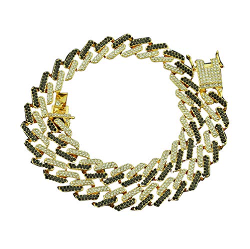 Kiko-ershaa Iced Out Chain Pendentif Miami Cuban Link Chaîne Pendentif Hip Hop Bijoux en Acier Inoxydable Pendentif Longueur 16 ”/ 18” / 20 ”/ 24” / 30 ” Cover