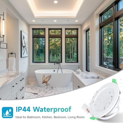 LED Downlights Ultra Slim 5W LED Recessed Ceiling Lights, Cool White 6000K, Ø 75-80mm Cutout, IP44 Round Spotlights for Bathroom Kitchen Living Room, 10 Pack - Image 2