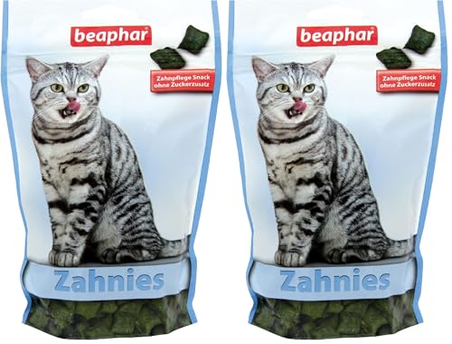Beaphar Zahnies para Gatos sin azúcar Adicional, 150 g (Paquete de 2)