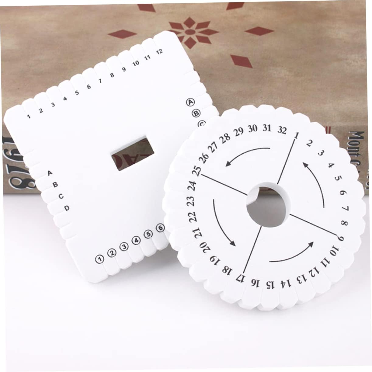 KONTONTY 8pcs Bracelet Weaving Disk Round Braiding Boards for Handmade Accessories Lightweight and Portable Beading Tool for Necklaces Belts and Bracelets