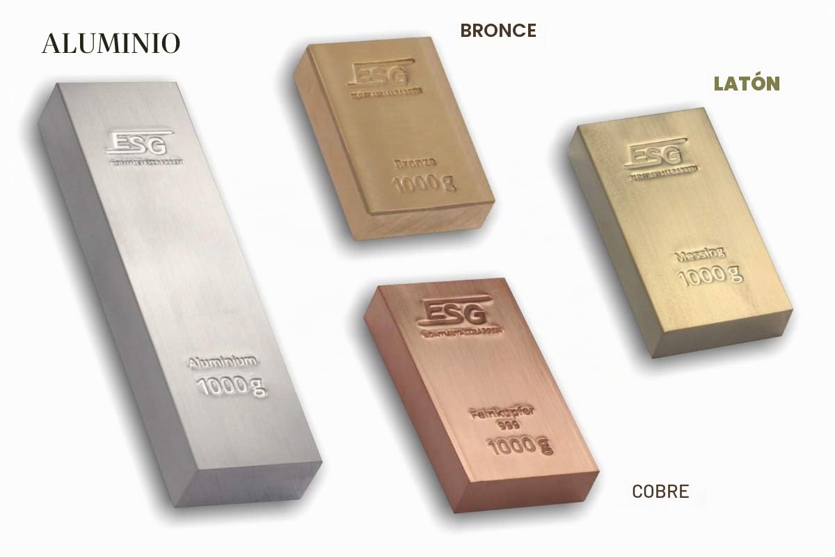 Lingote de latón de 1kg, bellamente acuñado en prestigiosa refinería Alemana de Metales Preciosos ESG