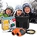 mom&myaboys 8x21 Compact Shock Proof Binoculars for Kids -Best Halloween, Thanksgiving, Christmas Toys or Gifts(Orange)