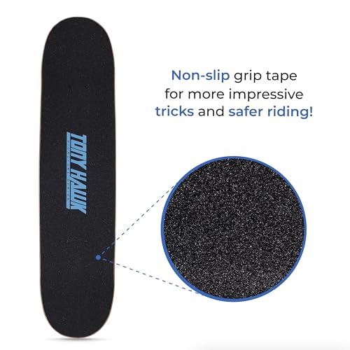 Image of Tony Hawk 31 inch Skateboard - Signature Series 1 Skateboard with Pro Trucks, Full Grip Tape, 9-Ply Maple Deck, Ideal for All Experience Levels