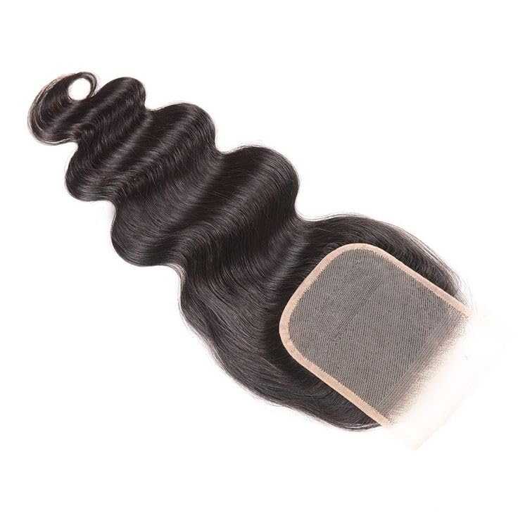 Extensiones de cabello natural humano de 30 cm con cierre de encaje 4x4 5