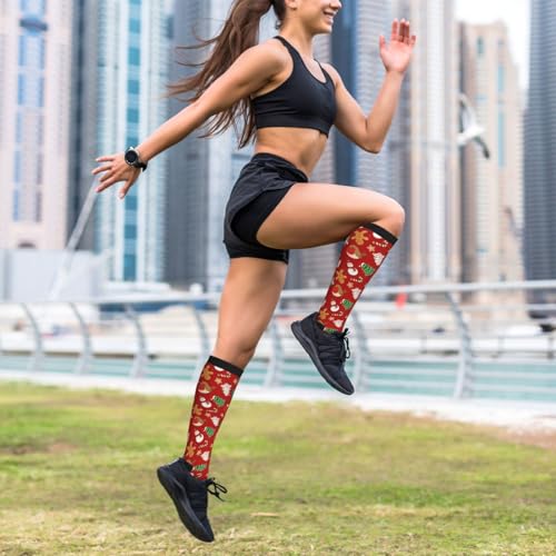 Image of Compression Socks for Women Men Circulation Graduated Supports Socks for Running Athletic Sports Nurse Travel