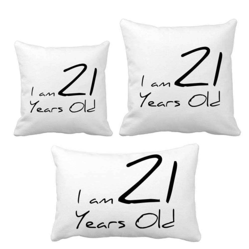 Housse de coussin 21 ans : cadeau d'anniversaire original pour fêter la majorité internationale