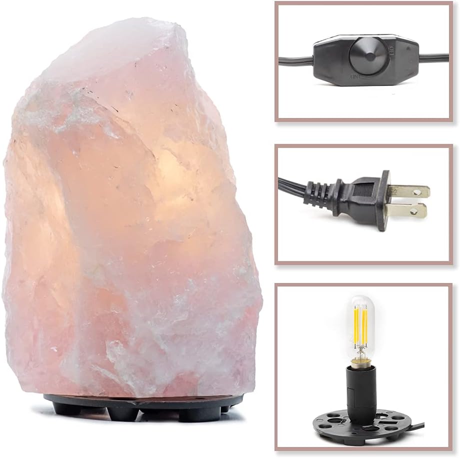 Rose Quartz Dimmable LED Lamp (Rose Quartz, Medium)