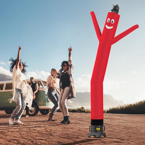 LookOurWay Air Dancers Wacky Waving Inflatable Tube Man Set - 10 Feet Tall Inflatable Dancing Man with Blower - Red