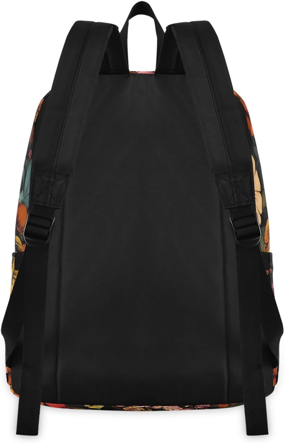 Laptop Backpack and Insulated Lunch Bag Set for Work Picnic Flowers Colorful Purple - Fits 15.6 Inch Computer, Lightweight with Organizer Pockets for Women Men