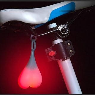 Bike Tail Light Balls, Red Warning Lights - LED Heart Shaped Creative Silicone Light, Bike Waterproof Essential Night Bicy...