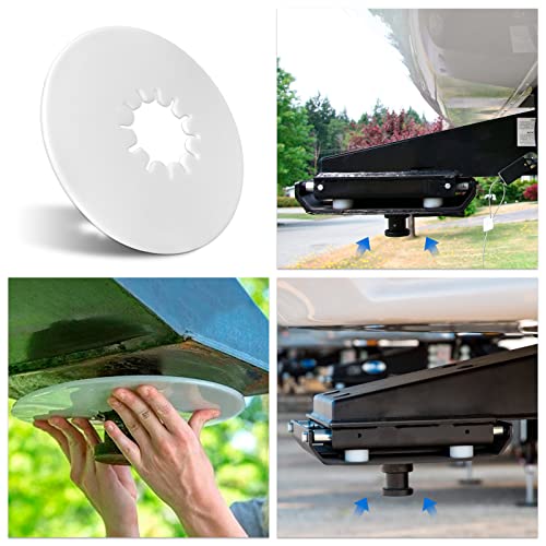 Aoit 5Th Wheel Lube Plate For Trailer Rv Camper Truck - 10-Inch Diameter Fifth Wheel Lube Plate For B&W Reese Towpower Cougar 5Th Wheel Hitch King Pin, Fifth Wheel Plate Disk, White, 1 Pack #TOP5