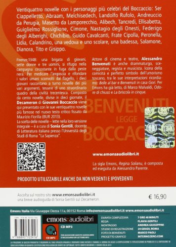 Le Più Belle Novelle Del Decamerone Lette Da Alessandro Benvenuti. Audiolibro. Cd Audio Formato MP3 - 2