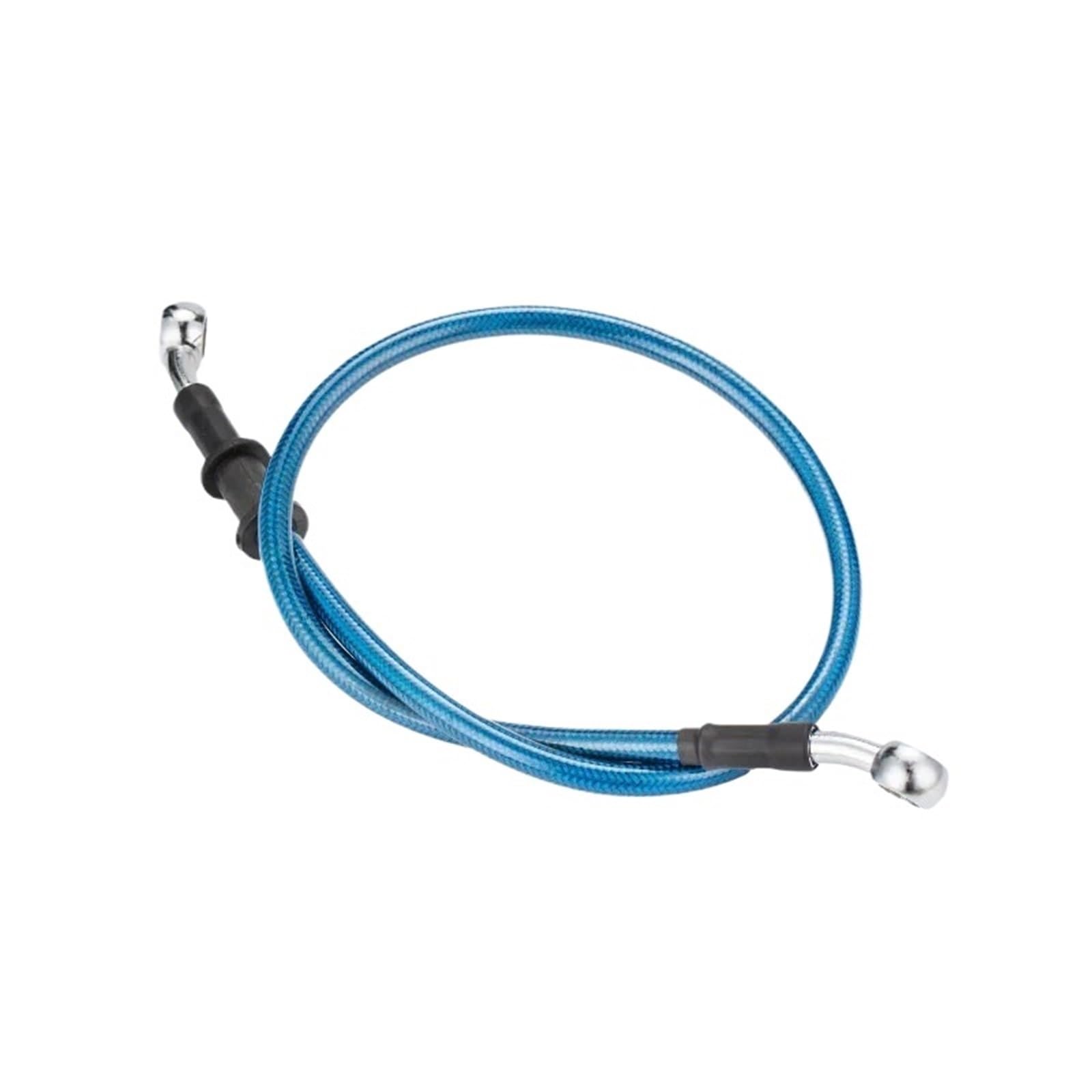 Lengh 400mm-1500mm Hydraulic Brake Hose Universal Brake Hose Line Steel Brake Cable Banjo Head Both Sides 28 °(Blue,90CM)