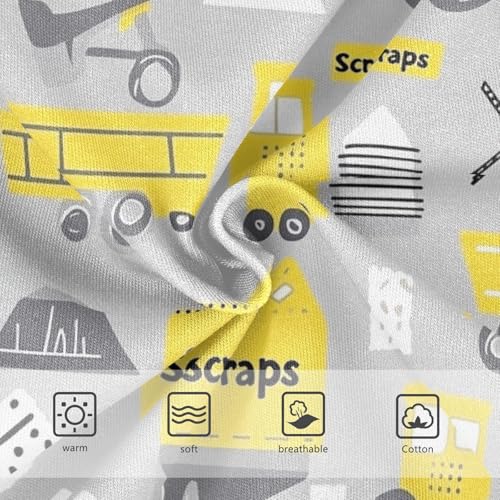 Wusikd Construction Vehicle Girls' Underwear Cotton Grey Girls Briefs Soft Toddler Underwear 2T3