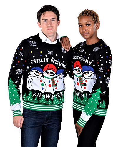 SoCal Look Men's Ugly Christmas Sweater Snowman Pullover MD