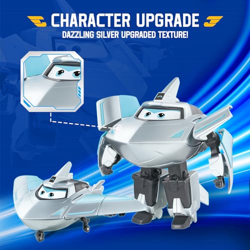 Super Wings Transformable Aeroplano Supercharged Traver, Altezza Circa 12,7 Cm, Figura D'azione 2 In 1, Aeroplano Giocattolo E Figura Robotica Per Bambini E Bambine A Partire Da 3 Anni - 5
