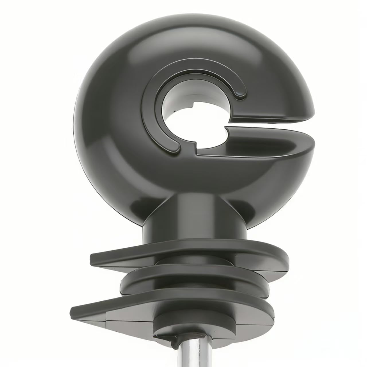 110PCS Upgraded Black Electric Fence Insulators,1 Pc Free Insulator Socket Tool,and 1 Gloves,Screw in Ring Insulators for Farm Animal Fencing(Grid System Accessories for Animal Husbandry Electronic)