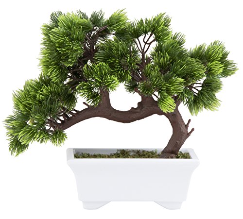 Árbol Bonsai Artificial - Plantas artificiales para decoración, planta artificial en maceta para la casa, decoración de jardín Zen, 26cm x 24 cm x 12 cm