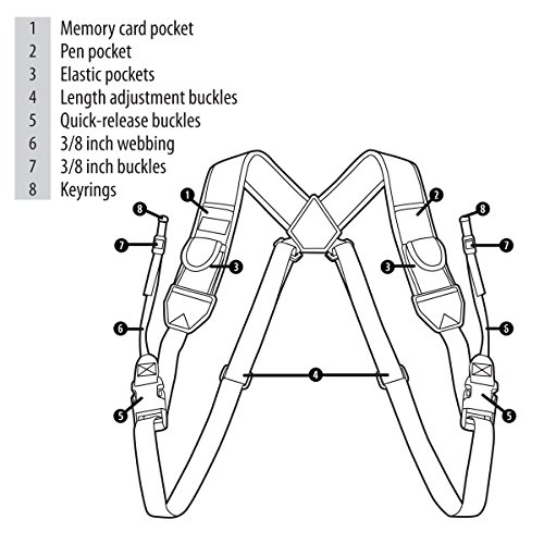 Usa Gear Dslr Camera Strap Chest Harness With Quick Release Buckles, Floral Neoprene Pattern And Accessory Pockets - Compatible With Canon, Nikon, Sony And More Point And Shoot And Mirrorless Cameras #TOP5