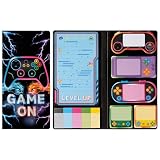 B1ykin Cute Sticky Notes Set - Level Up Video Game Shaped Self-Stick Notes Pad, 550 Sheets Writing Memo Pages Sticky Notepad for Teacher Appreciation Gifts, School Office Supplies (Light Video Game)