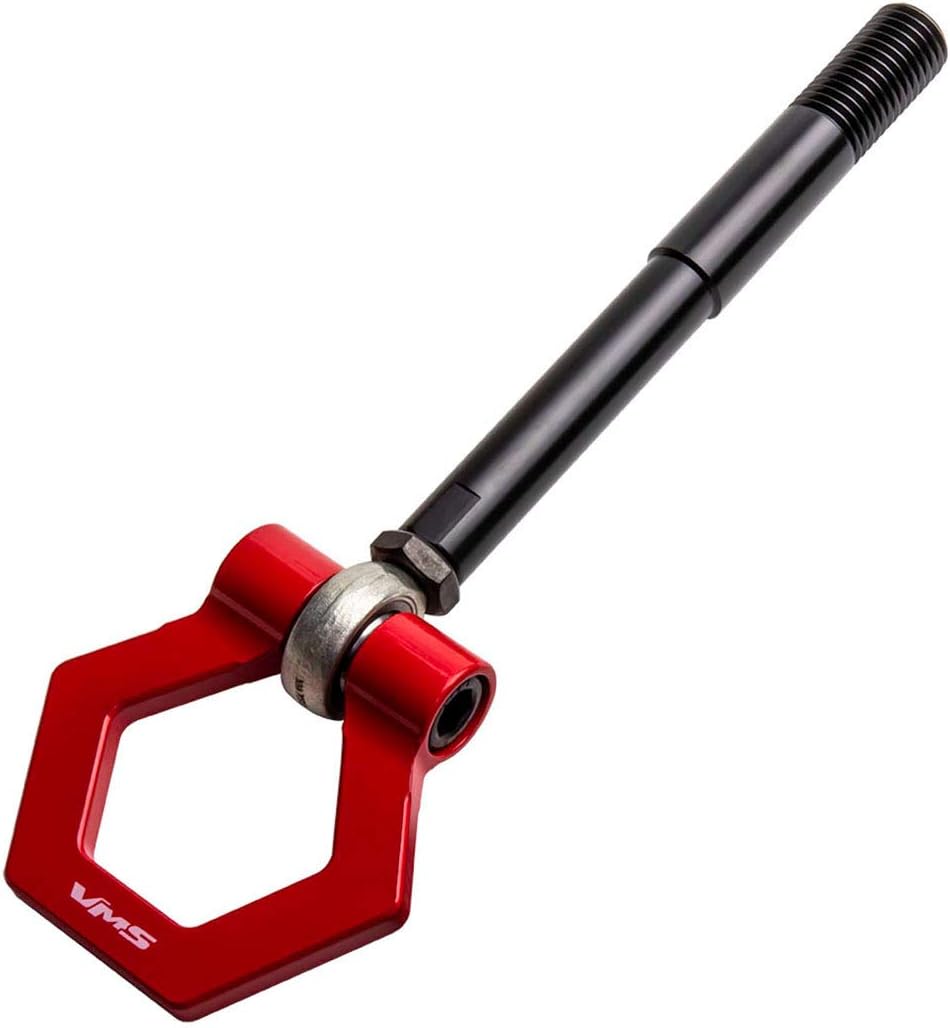 VMS RACING Front Tow Hook in RED Compatible with Chevy Chevrolet Corvette C7 Z06 ZR1 Stingray Oval Track 14-19 2014-2019