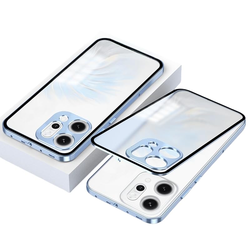 Amazon.co.jp: OPPO Reno14 5G用バンパー アルミ 半透明背面パネル付