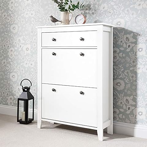 Laura James Sandhurst White Shoe Cabinet Cover