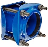 Smith-Blair Ductile Iron Pipe Coupling, Carbon Steel Bolt, 4 Bolts, 7