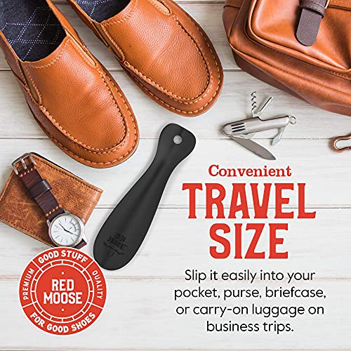 Red Moose Shoe Horn - 7.5 Inch, Solid Steel - Durable Metal, Ergonomic Handle - Made In Usa #TOP2