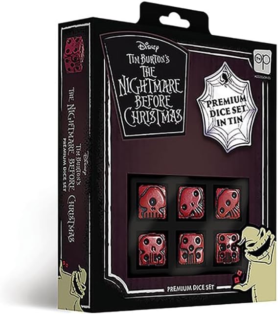 Disney The Nightmare Before Christmas Premium Dice Set, Red