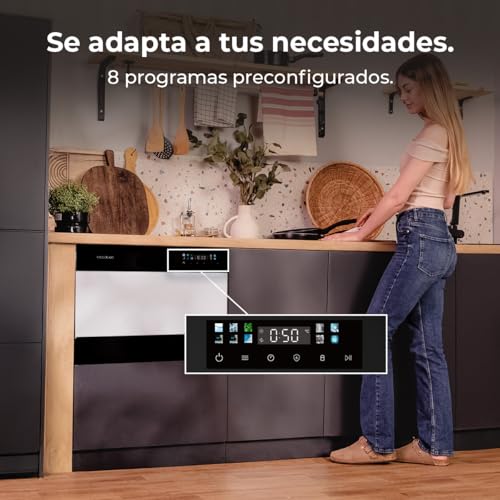 Cecotec Kompakter Geschirrspüler, freie Installation, 6 Gedecke, Bolero Aguazero 2300, 6 Gedecke, 8 Programme, Klasse D, Colour Touch Panel, Machine Care, Delay Start, Pre-Wash-Funktion, Dry+, Germ 6 Cecotec Kompakter Geschirrspüler, freie Installation, 6 Gedecke, Bolero Aguazero 2300, 6 Gedecke, 8 Programme, Klasse D, Colour Touch Panel, Machine Care, Delay Start, Pre-Wash-Funktion, Dry+, Germ