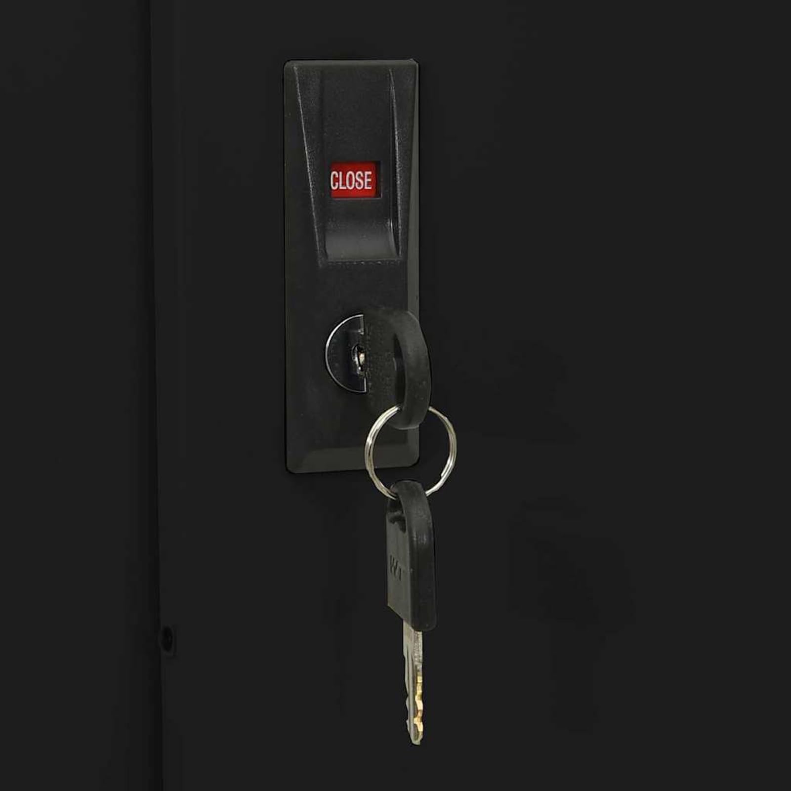 Armadio da ufficio con anta scorrevole, antracite, 90 x 40 x 180 cm, in acciaio, 3 ripiani regolabili, chiudibile, per ufficio e studio