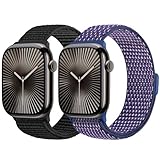 Ya en manzanajugosa.com: YONGBB 2 Pack Correas Deportivas de Nailon Compatible con Apple Watch 38mm 40mm 41mm 42mm 44mm 45mm 46mm 49mm, Correa de Repuesto Ajustable para iWatch Series 11/10/9/8/7/6/5/4/3/2/1/SE 3/Ultra 3