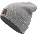 Produktbild urban ace| Street Classics | Beanie, Mütze, mit Lederpatch | Damen, Herren | für das ganze Jahr, weicher Stoff (grau)