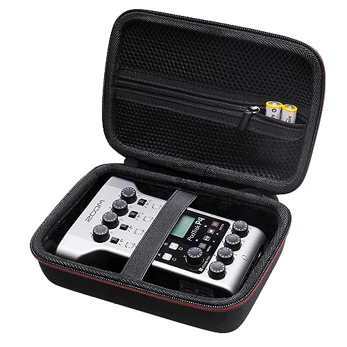 LTGEM Hard Travel Case Compatible with Zoom PodTrak P4 Podcast Recorder