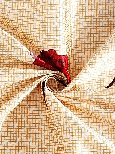 Image of Home Sizzler 1 Piece Digital Print Eyelet Polyester Window Curtains - 6 Feet, Maroon