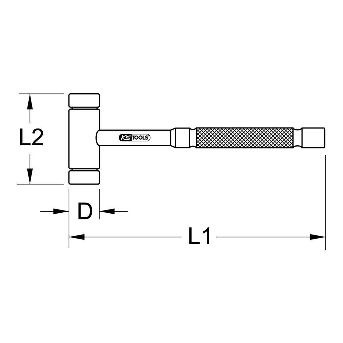 KS Tools 963.2140 Martillo de mecánico BRONZEplus, 100g