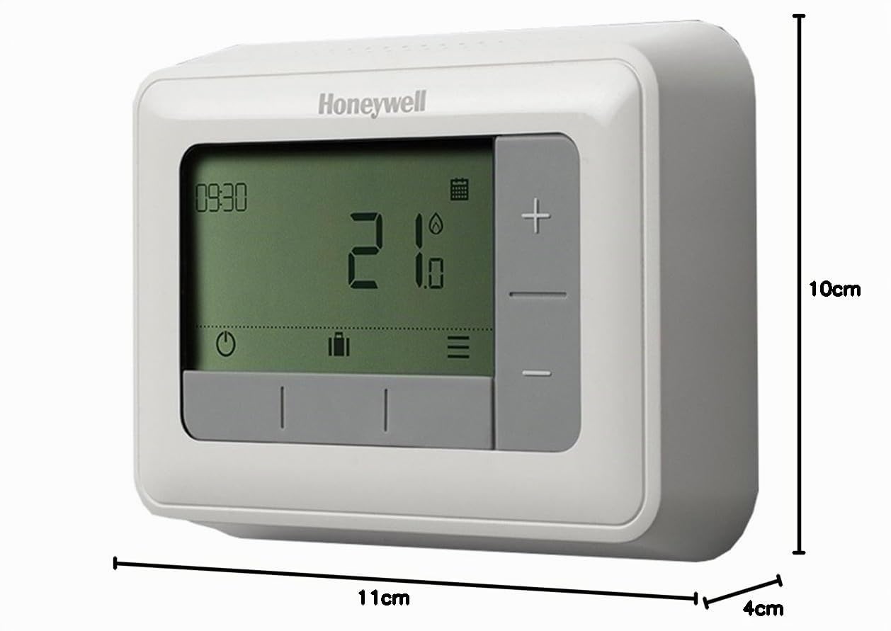 Honeywell T4H110A1021 T4 Termostato programable 7 días, 230 V, Color Blanco