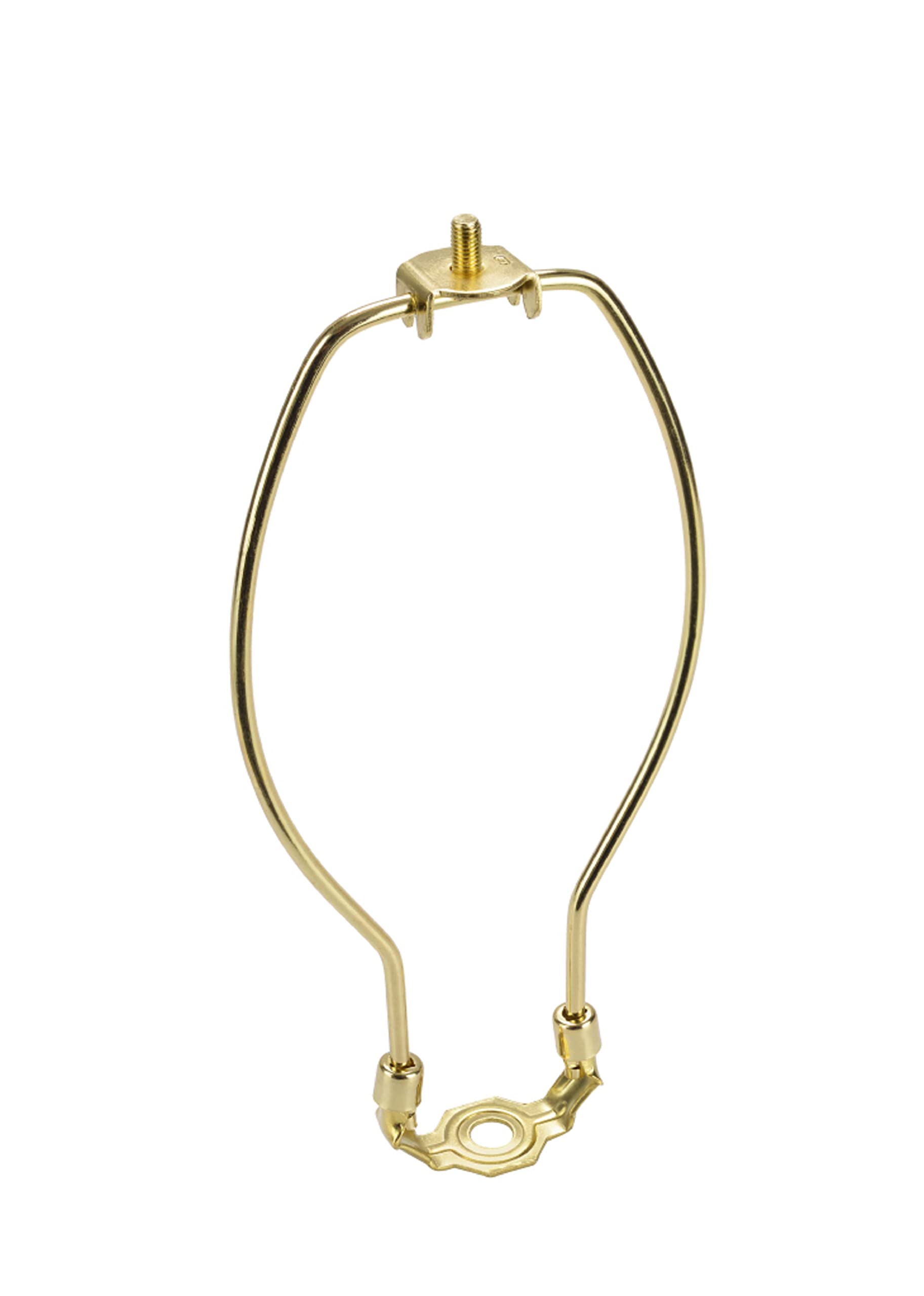 Aspen Creative 20005-1 7" Saddle, 7" Lamp Harp, Polished Brass