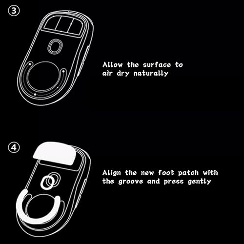 Miniatura 6 de Patines de ratón Ice Skates redondeados con bordes curvados para Logitech G PRO X Superlight Wireless Gaming Mouse Upgrade