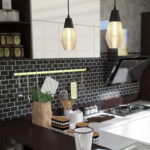 Morcart 10-Sheet Upgrade, Peel And Stick Backsplash, 12"X12" Premium Thicker Design Peel And Stick Tile For Kitchen Backsplash (Black) #TOP1