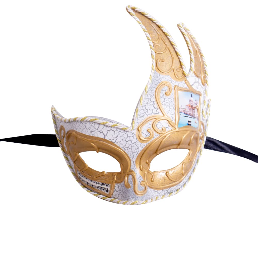 IDS Home Mardi Gras Mask, British Classic Masquerade Eye Mask for Halloween, Party, Fun, Mardi Gras, Rio Carnival