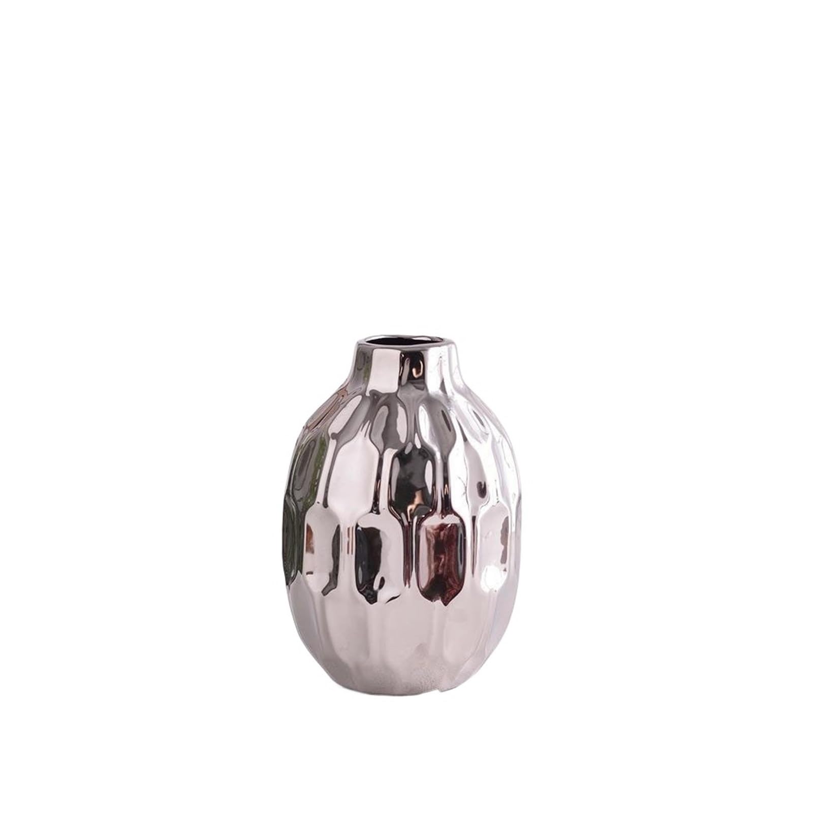 Vases for Flowers Electroplated Ceramic Geometric Vase Tabletop Decor Ornament Flower Arrangement Living Room Aesthetic Decoration