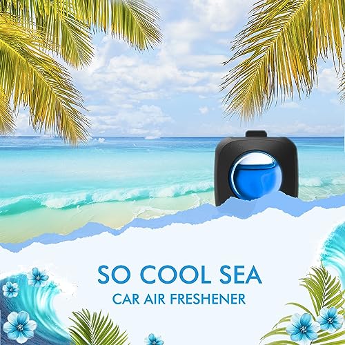 Image of Car Air Fresheners, Ocean, 6-Pack, 4ml Each, Car Fresheners for Women Men, Long Lasting Air Freshener for Car Vent Clips, Car Refresher