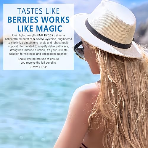 Image of NAC Supplement N-Acetyl Cysteine | High Absorption NAC 1200mg Liquid Drops for Respiratory, Liver & Kidney Detox, Immune Support & Antioxidants | Vegan | Non-GMO | Gluten Free | Fast-Acting Formula